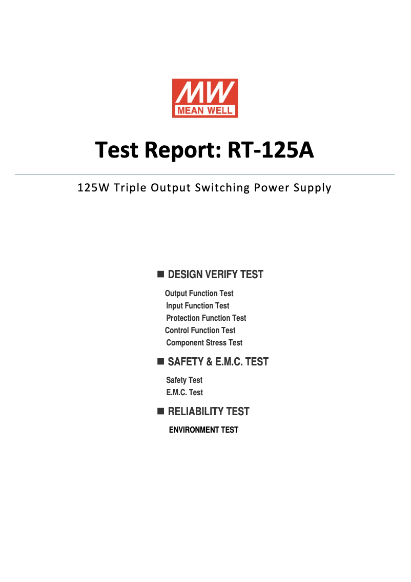 Image de la première page du manuel de l'appareil RT-125A