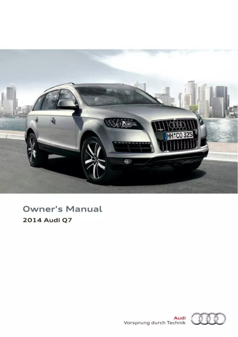 Page 1 de la notice Manuel utilisateur Audi Q7 (2014)