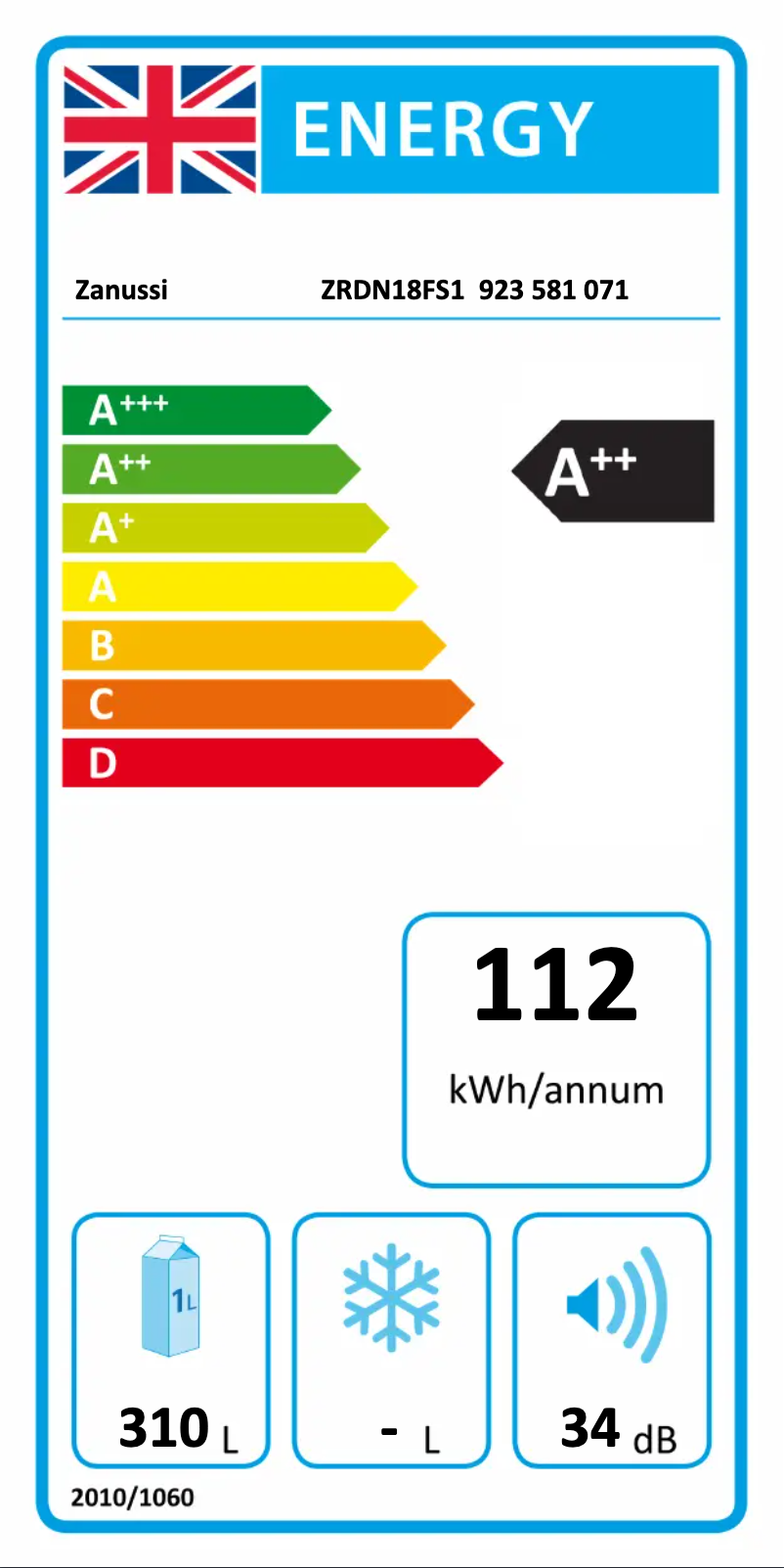 Image de la première page du manuel de l'appareil ZRDN18FS1