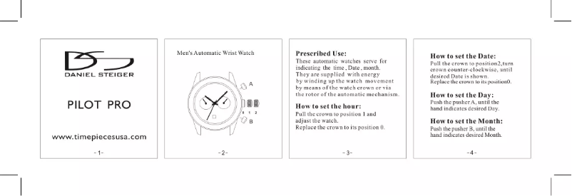 Image de la première page du manuel de l'appareil Pilot Pro