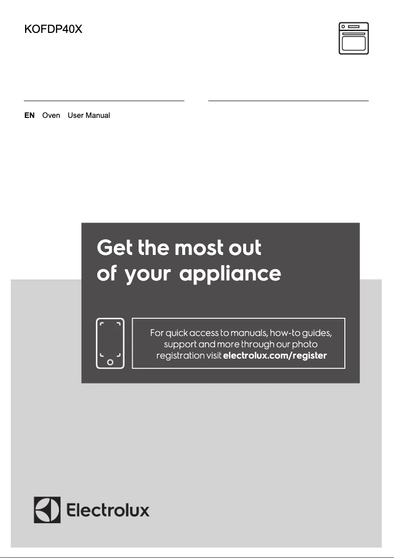 Page n°1 - Manuel utilisateur Electrolux KOFDP40X