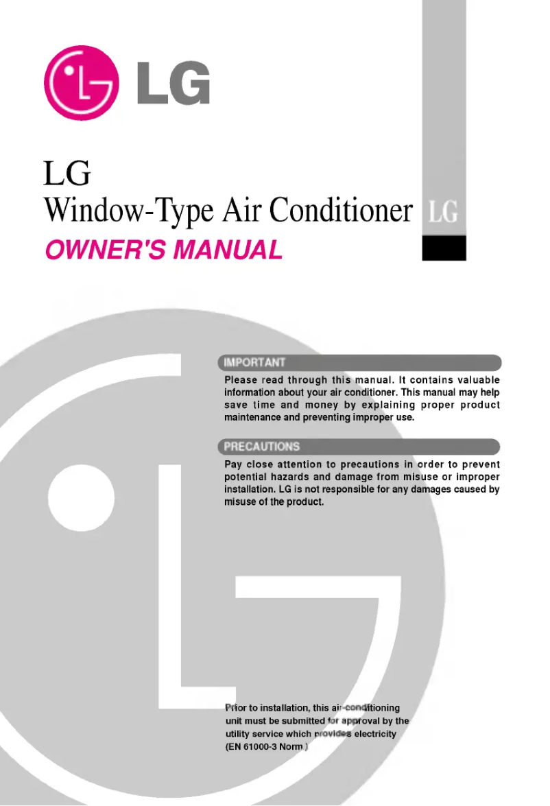 Page n°1 - Manuel utilisateur LG LWH186MBMM4
