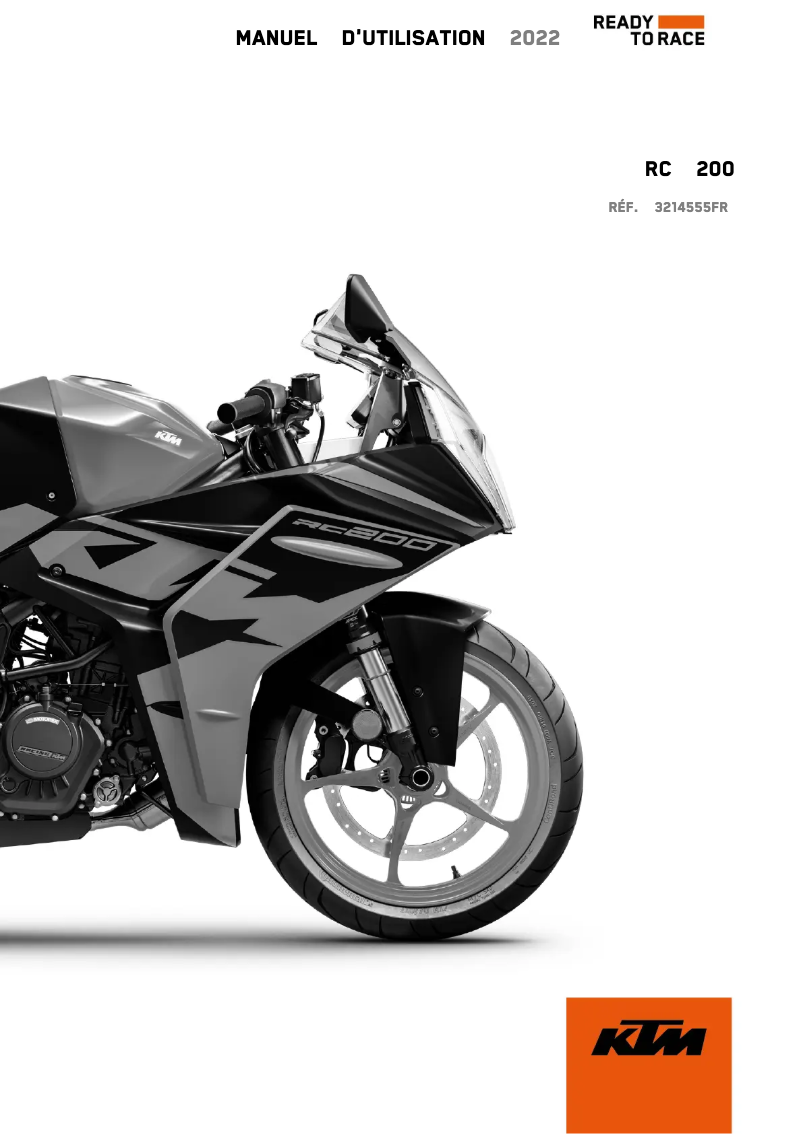 Image de la première page du manuel de l'appareil RC 200 (2022)