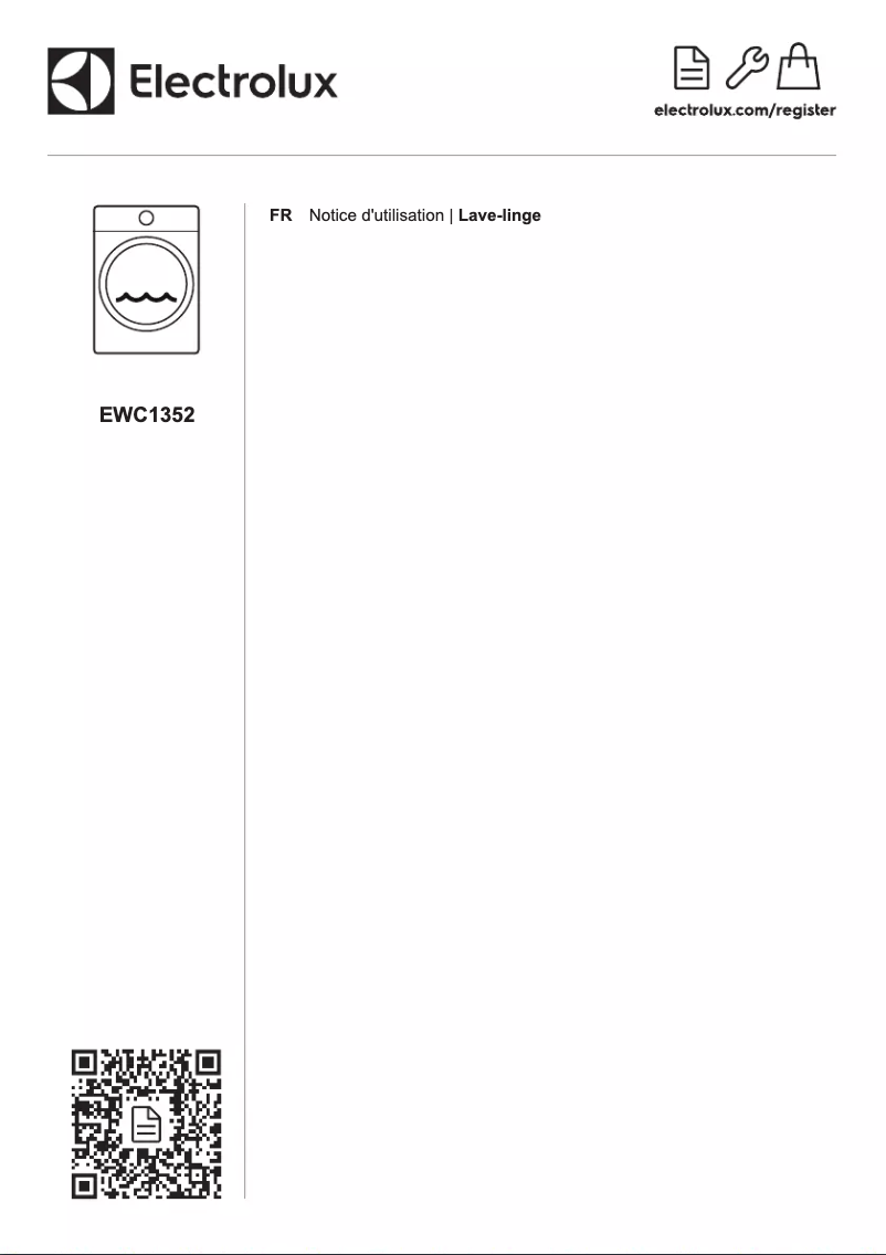 Page n°1 - Manuel utilisateur Electrolux EWC1352