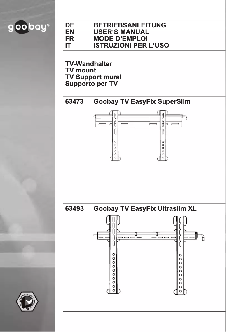 Image de la première page du manuel de l'appareil TV EasyFix SuperSlim