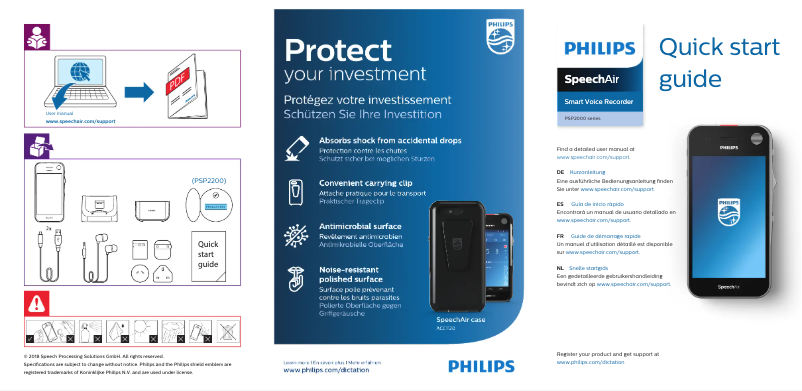 Image de la première page du manuel de l'appareil SpeechAir PSP2000