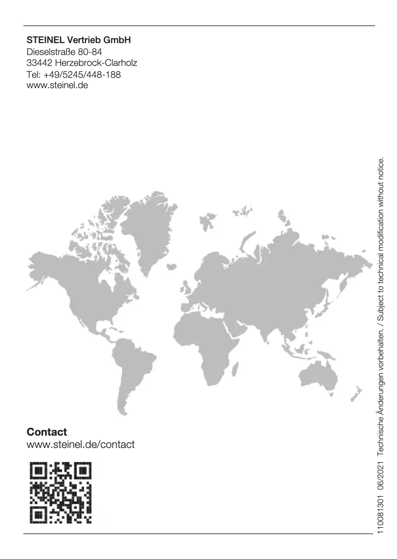 Page 1 of the manual User Manual Steinel L 910 LED