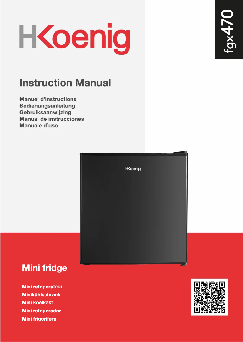Page 1 de la notice Manuel utilisateur H.Koenig fgx470
