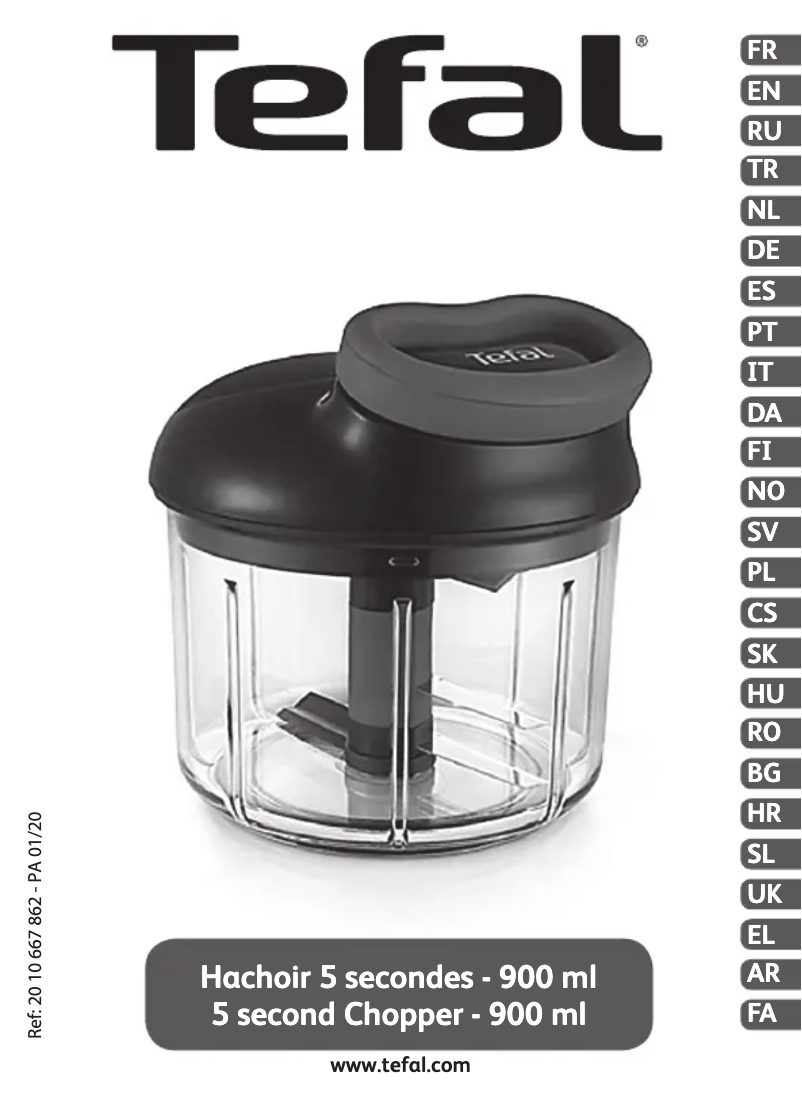 Page n°1 - Manuel utilisateur Tefal 5 second Chopper K13204