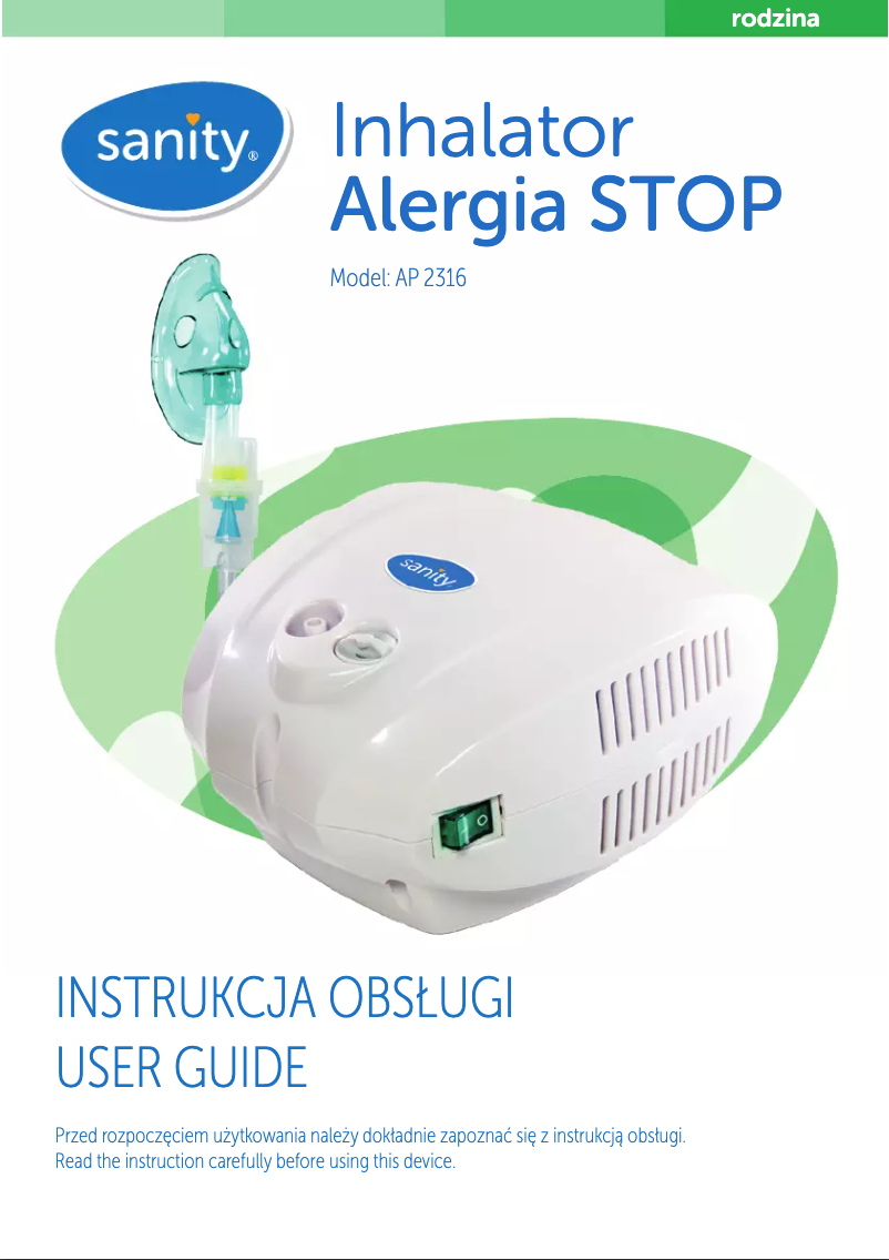 Page n°1 - Manuel utilisateur Sanity Alergia Stop AP 2316
