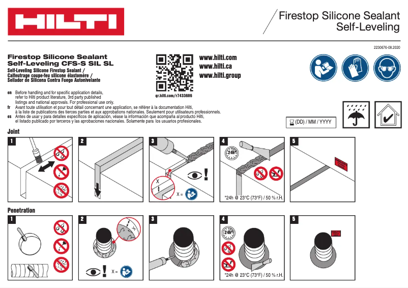 Página 1 del manual Manual de usuario Hilti CFS-S SIL SL