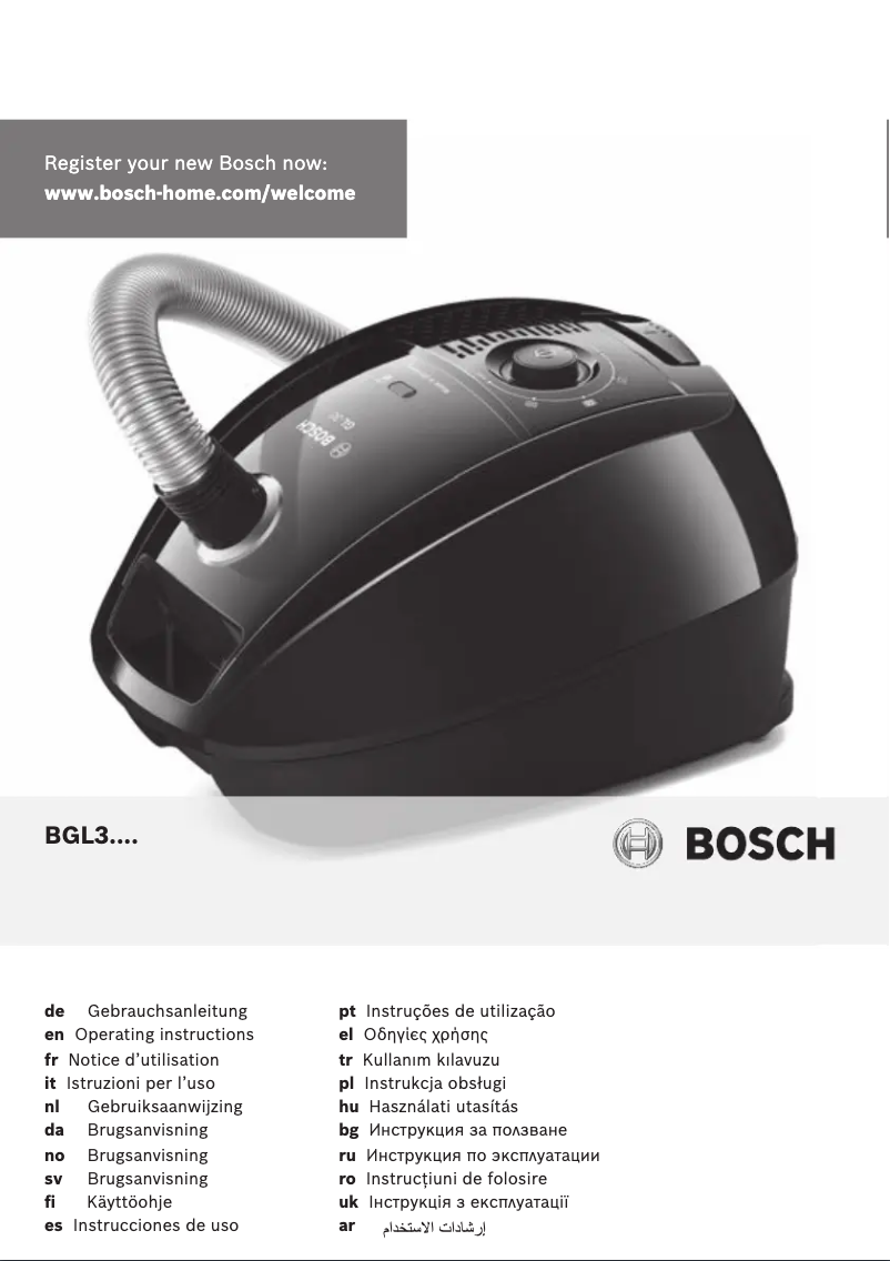 Page n°1 - Manuel utilisateur Bosch BGL32021