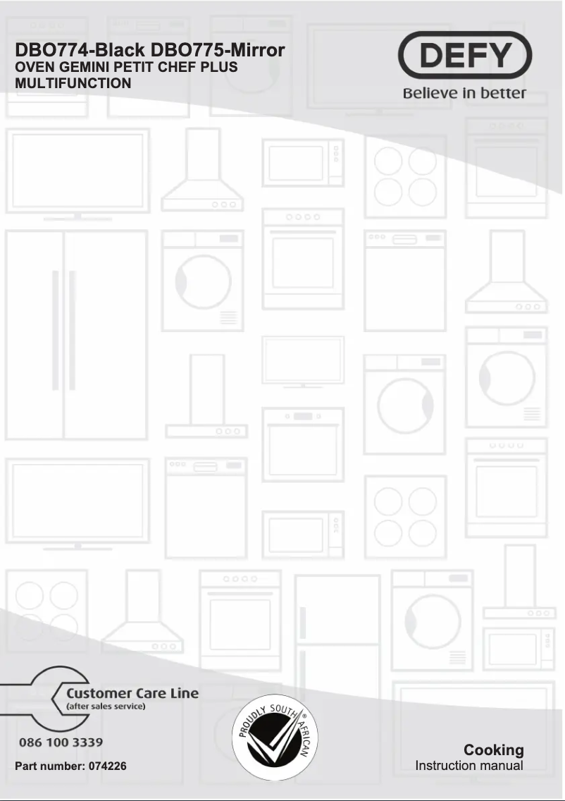 Image de la première page du manuel de l'appareil DBO774