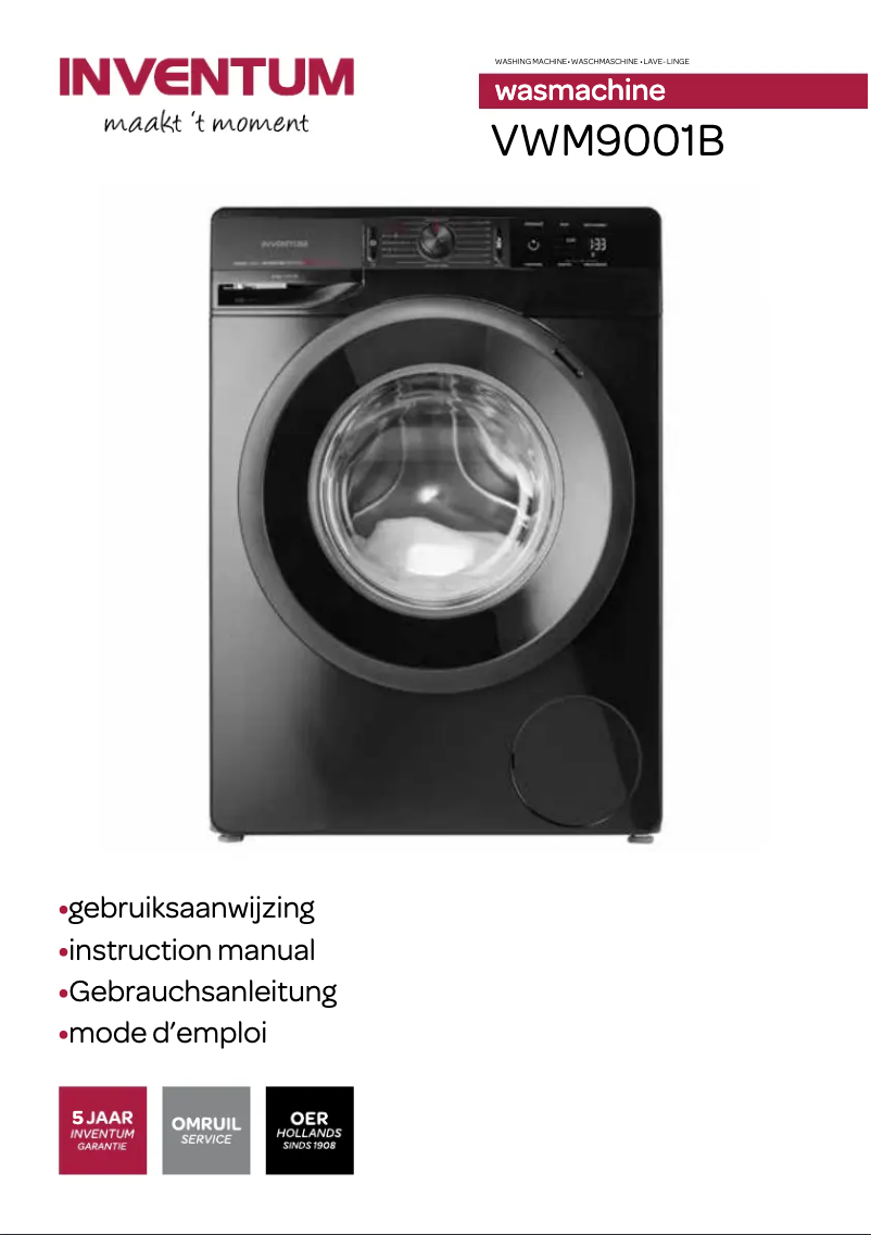 Page n°1 - Manuel utilisateur Inventum VWM9001B