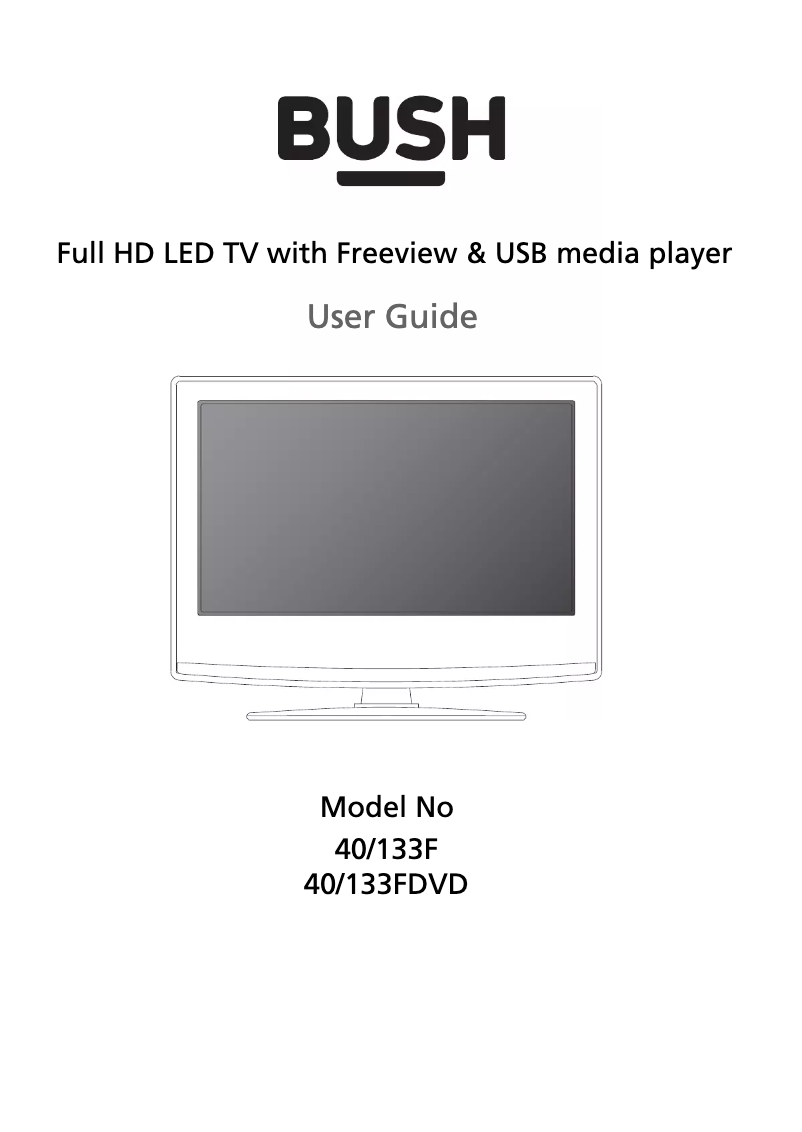 Page 1 de la notice Manuel utilisateur Bush 40/133FDVD