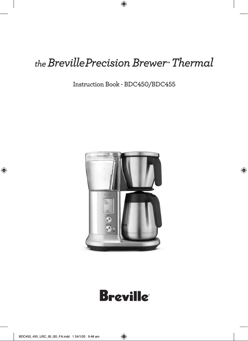 Image de la première page du manuel de l'appareil the Precision Brewer Thermal BDC450