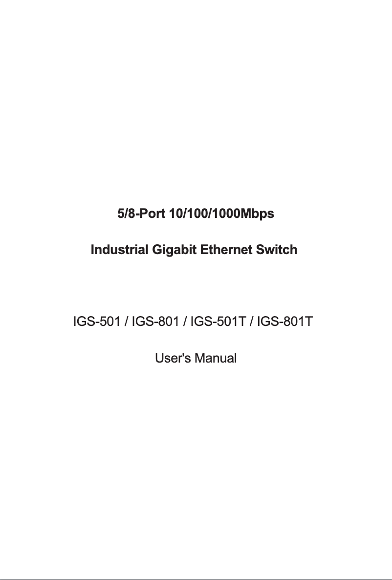 Page n°1 - Manuel utilisateur Planet IGS-501T