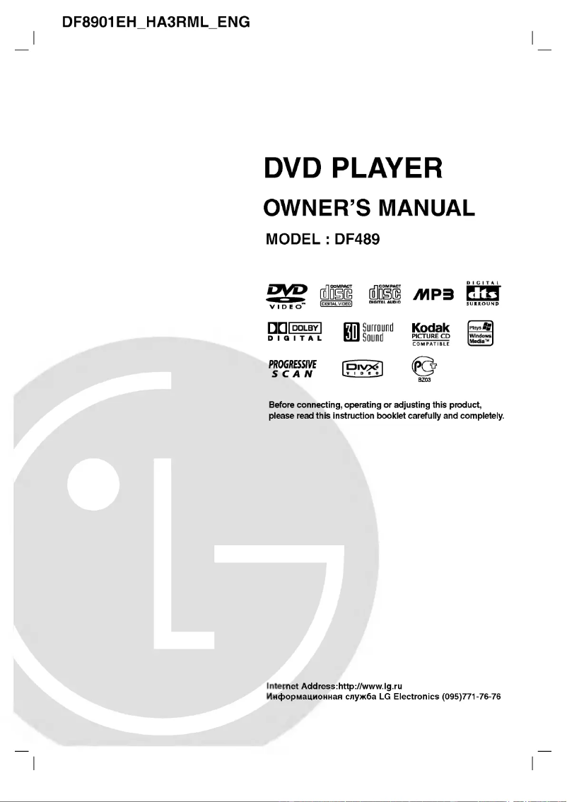 Image de la première page du manuel de l'appareil DF489