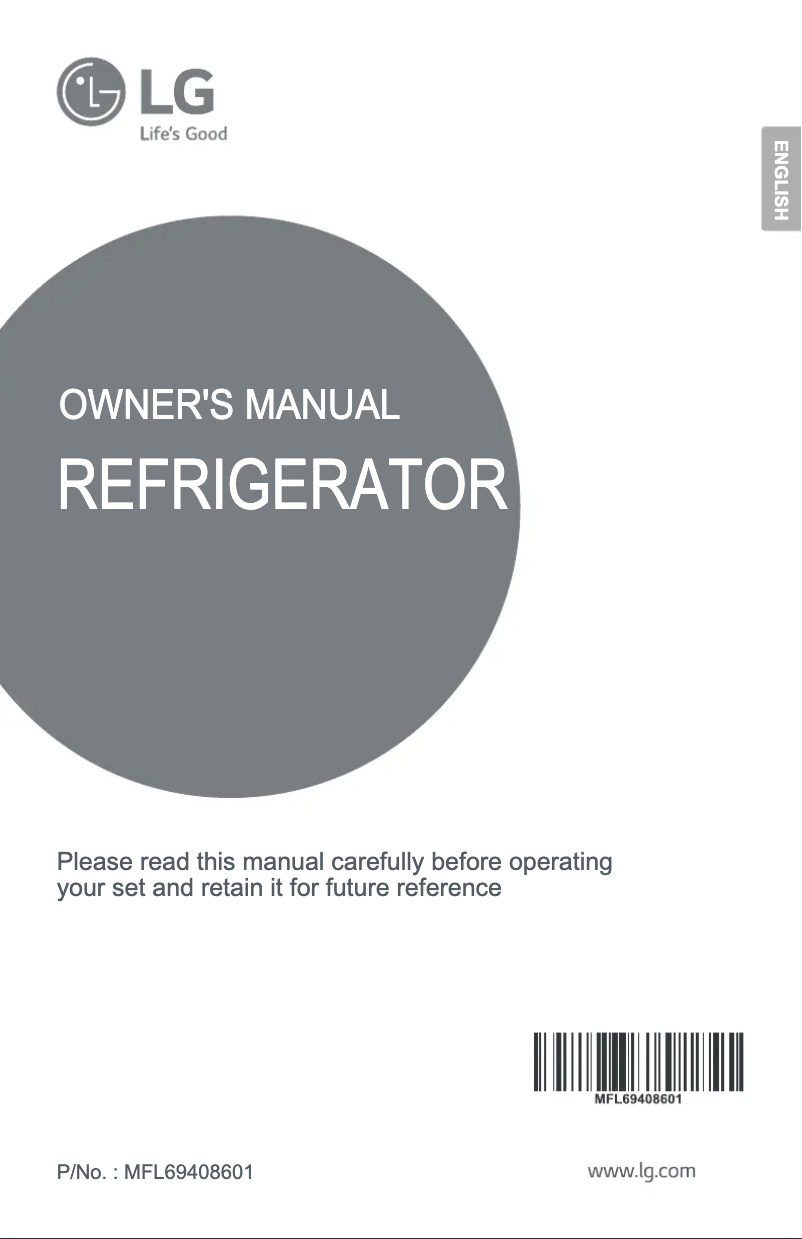 Page 1 de la notice Manuel utilisateur LG LTT331BBWR