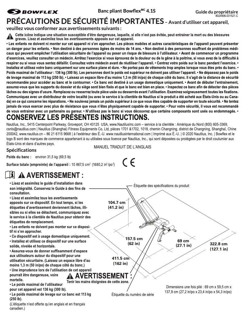 Image de la première page du manuel de l'appareil SelectTech 4.1S
