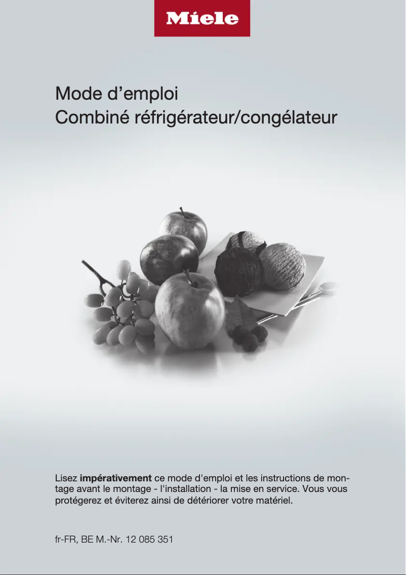 Page 1 de la notice Manuel utilisateur Miele KD 4172 E