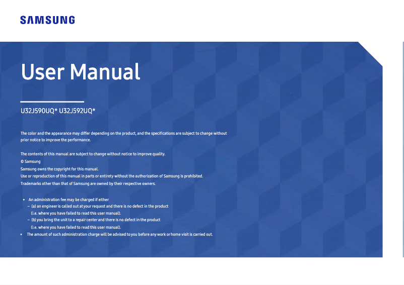 Page n°1 - Manuel utilisateur Samsung U32J592UQC