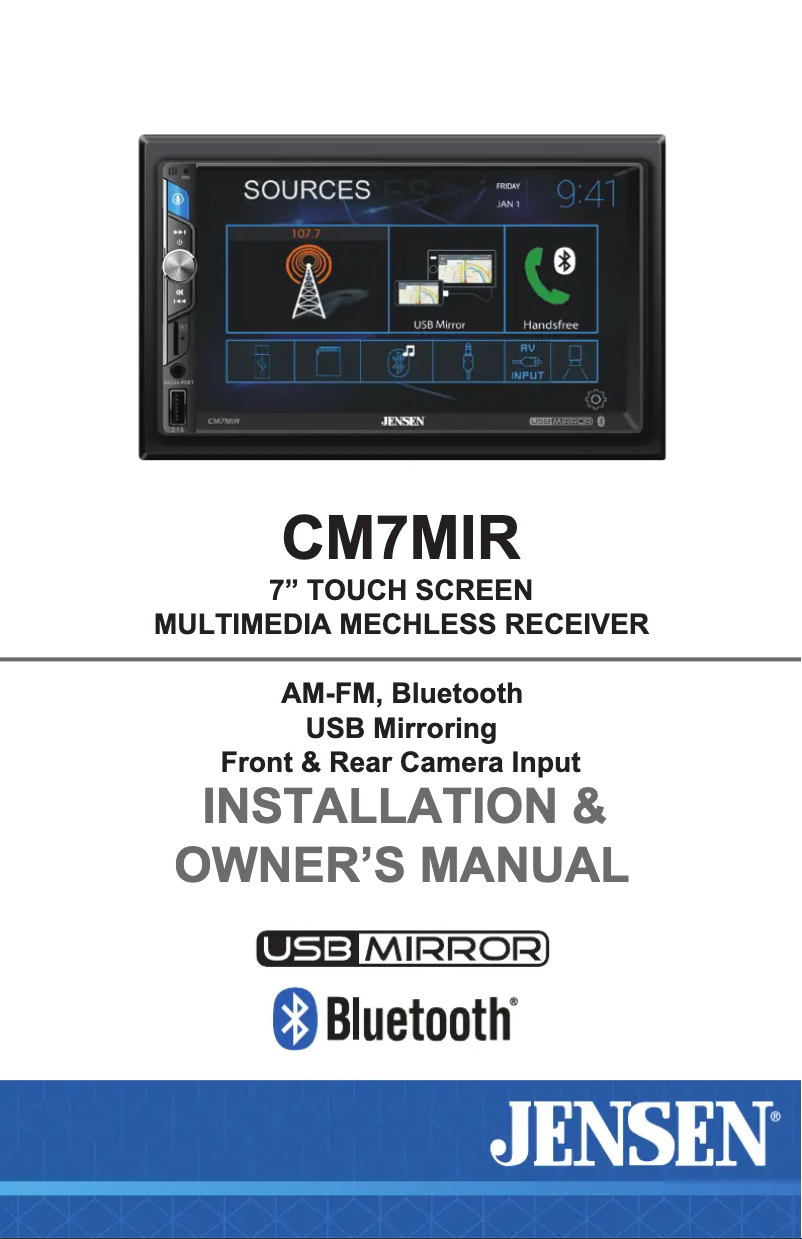 Image de la première page du manuel de l'appareil CM7MIR