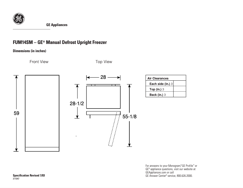 Image de la première page du manuel de l'appareil FUM14SMRWH