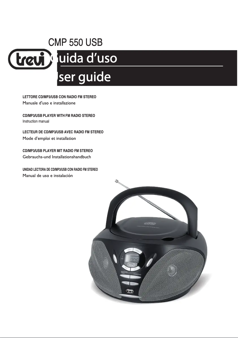 Page 1 de la notice Manuel utilisateur Trevi CMP 550 USB