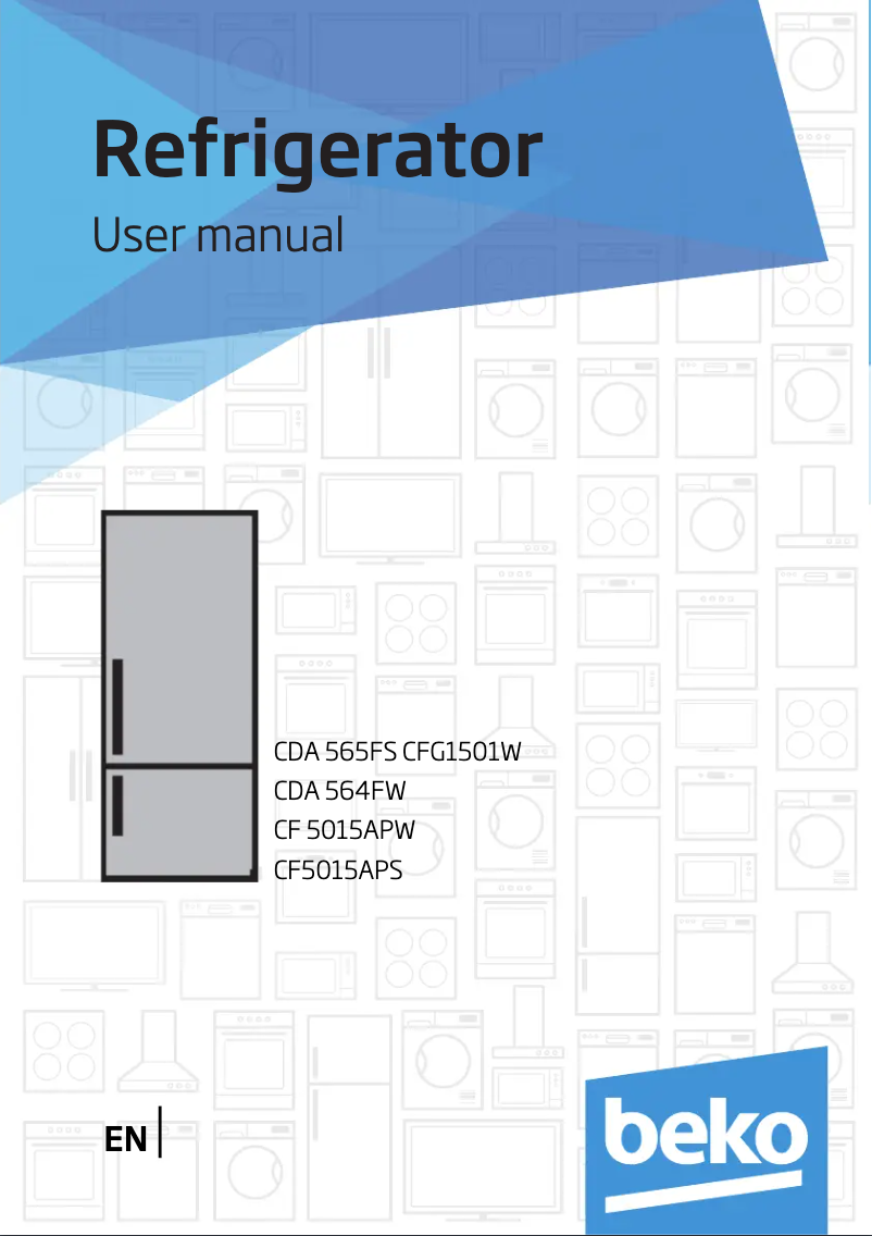 Page 1 de la notice Manuel utilisateur Beko CFG1501S