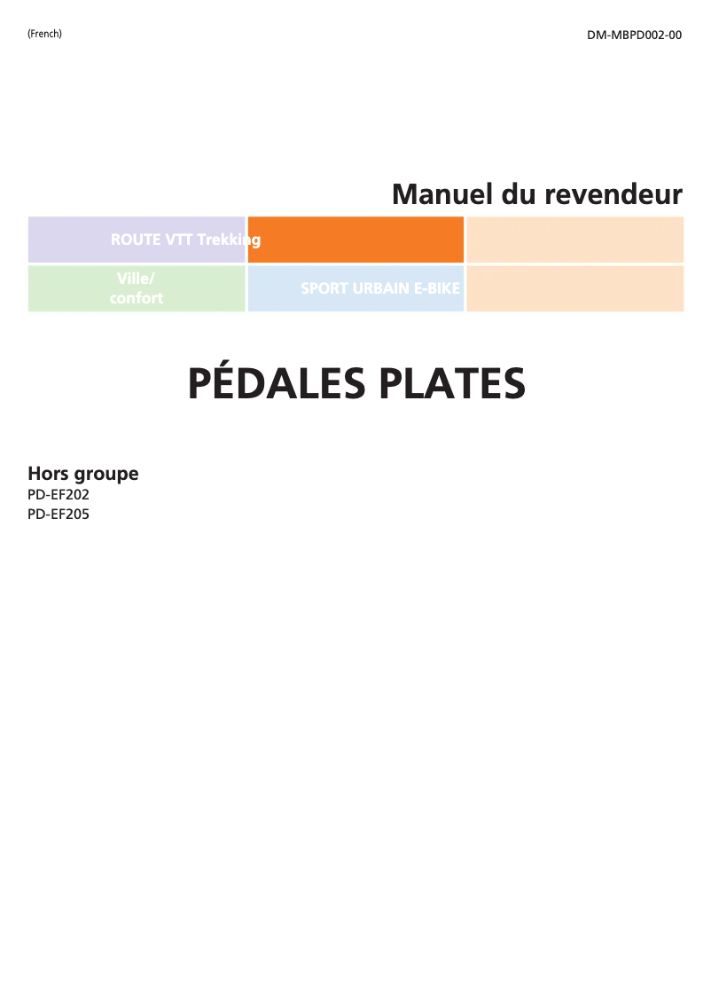 Imagen de la primera página del manual del dispositivo PD-EF202