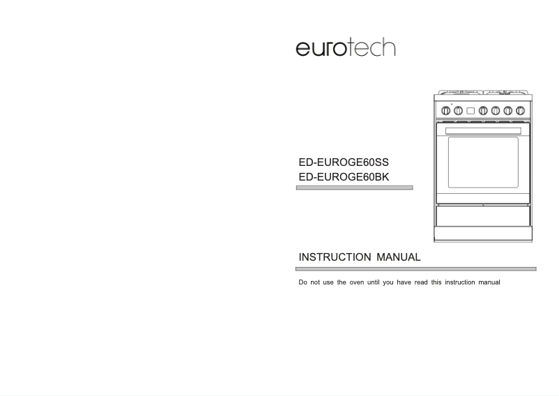 Image de la première page du manuel de l'appareil ED-EUROGE60SS