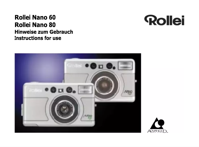 Page n°1 - Manuel utilisateur Rollei Nano 60