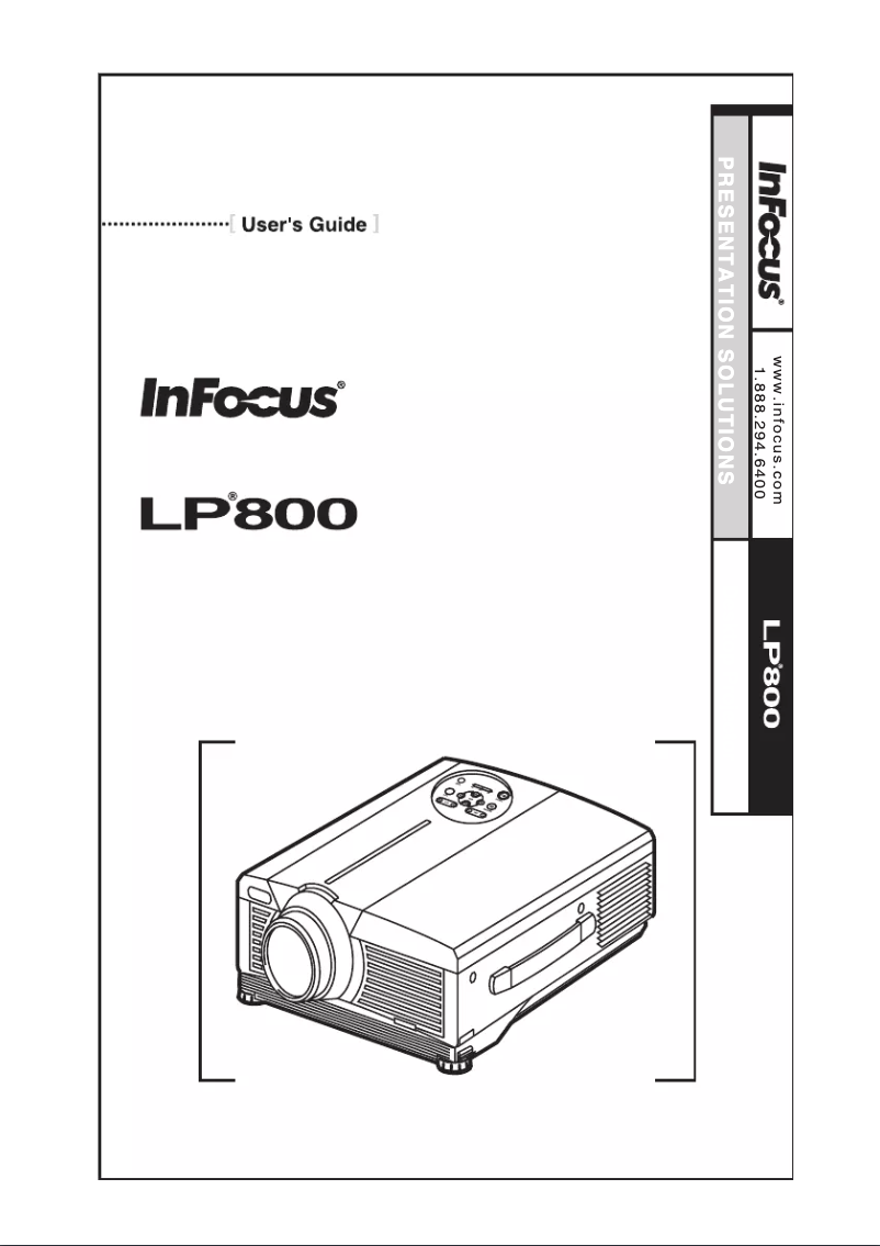 Page 1 de la notice Manuel utilisateur InFocus LP800