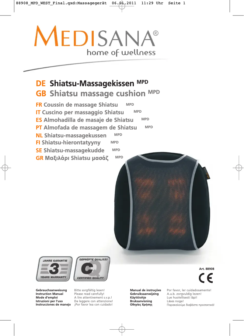 Image de la première page du manuel de l'appareil MPD