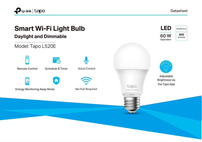 Image de la première page du manuel de l'appareil Tapo L520E