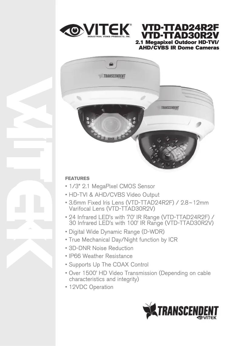 Image de la première page du manuel de l'appareil VTD-TTAD30R2V