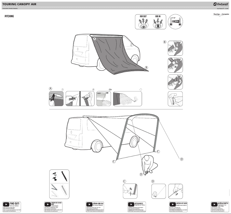 Page 1 de la notice Manuel utilisateur Outwell Touring Canopy Air