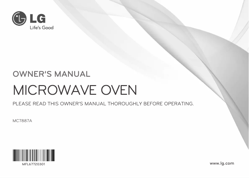 Page n°1 - Manuel utilisateur LG MC-7887A