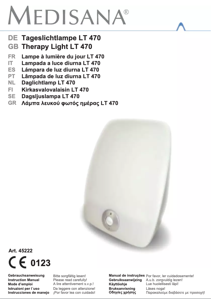 Page n°1 - Manuel utilisateur Medisana LT 470