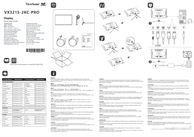 Page 1 de la notice Guide de démarrage rapide Viewsonic VX3215-2KC-PRO