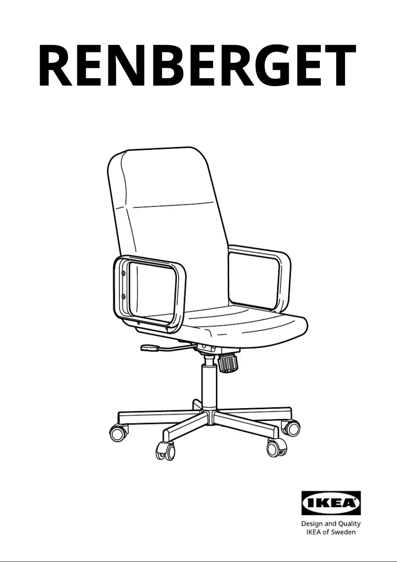 Image de la première page du manuel de l'appareil RENBERGET 905.032.85