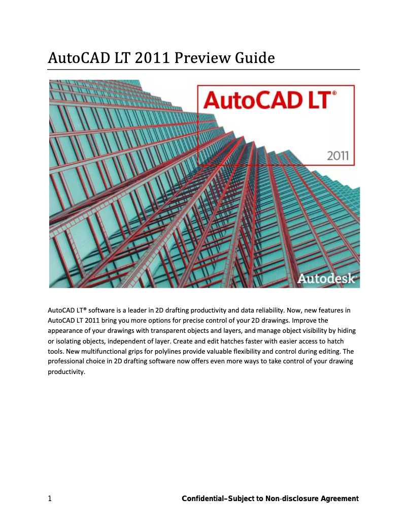 Page n°1 - Manuel utilisateur Autodesk AutoCAD LT 2011