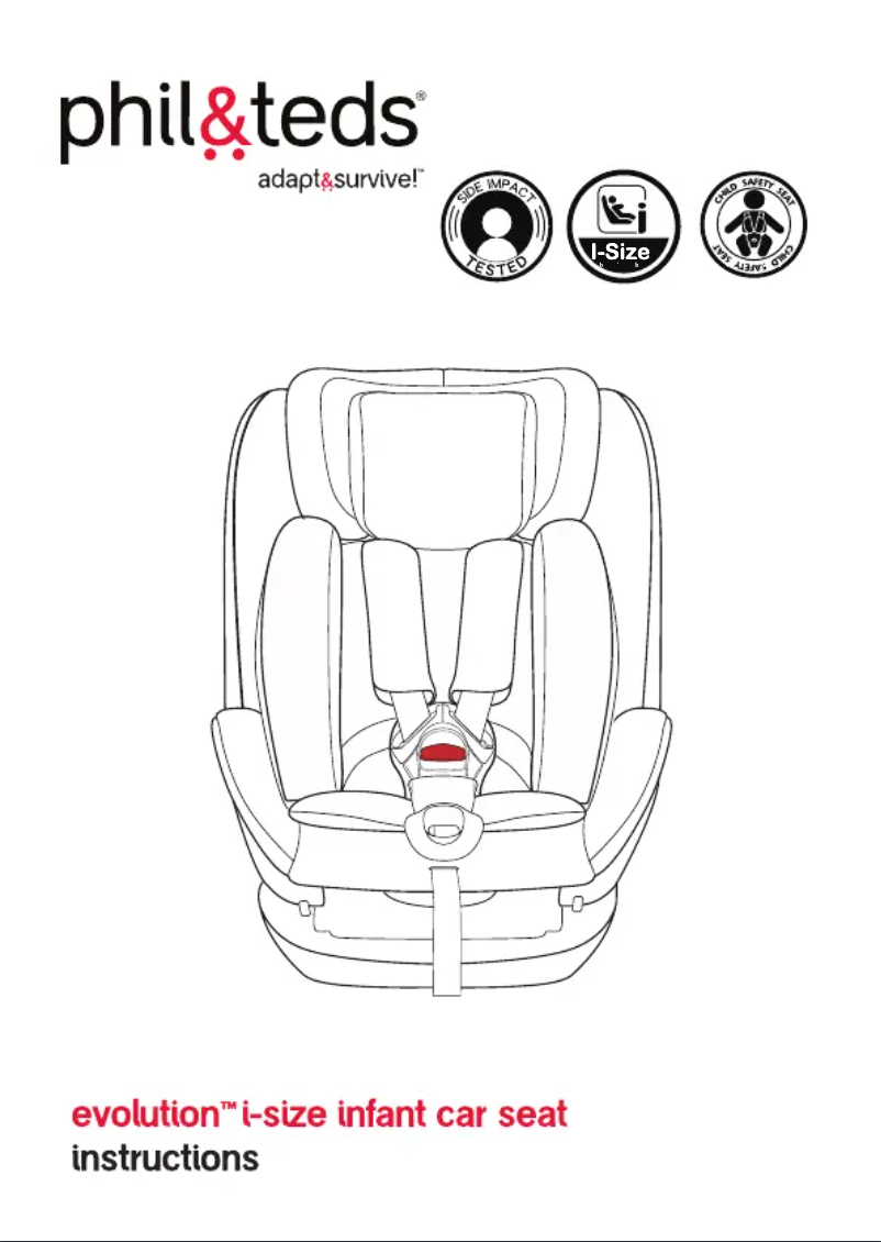 Page 1 of the manual User Manual Phil & Teds evolution