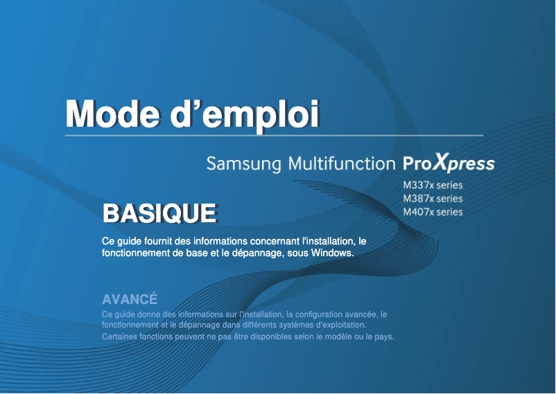 Page n°1 - Manuel utilisateur Samsung ProXpress SL-M3370FD