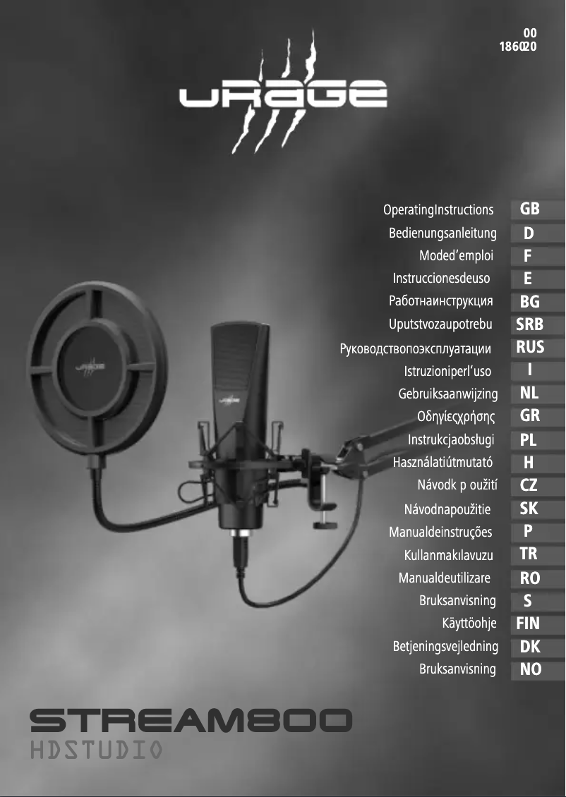 Página 1 del manual Manual de usuario Hama uRage Stream 800 HD Studio