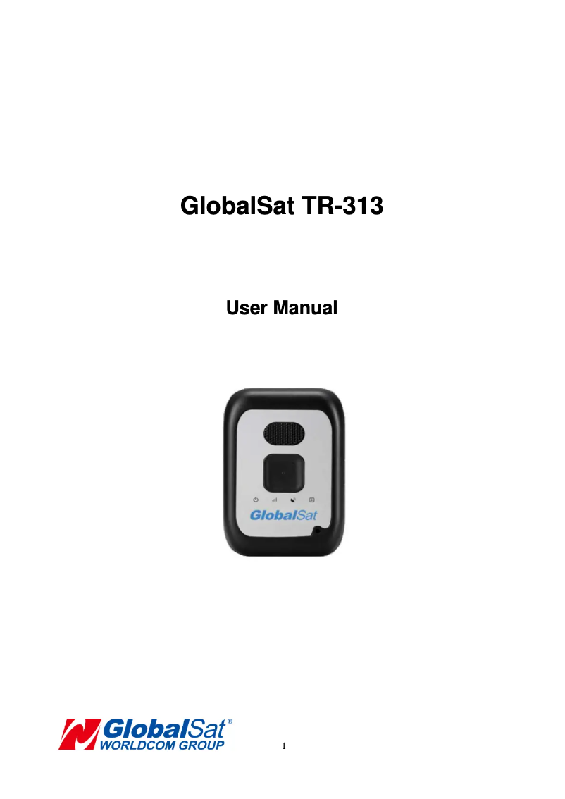 Página 1 del manual Manual de usuario GlobalSat TR-313