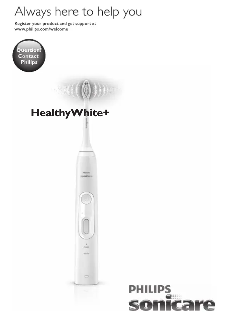 Page n°1 - Manuel utilisateur Philips Sonicare HealthyWhite+ HX8981