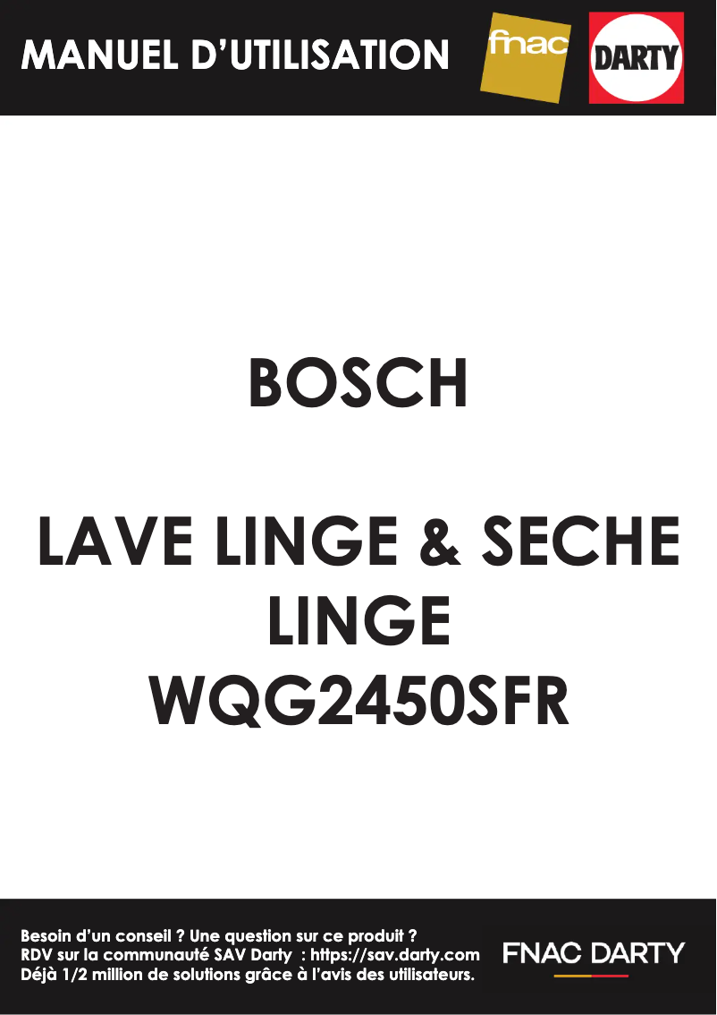 Página 1 del manual Manual de usuario Bosch WQG2450SFR
