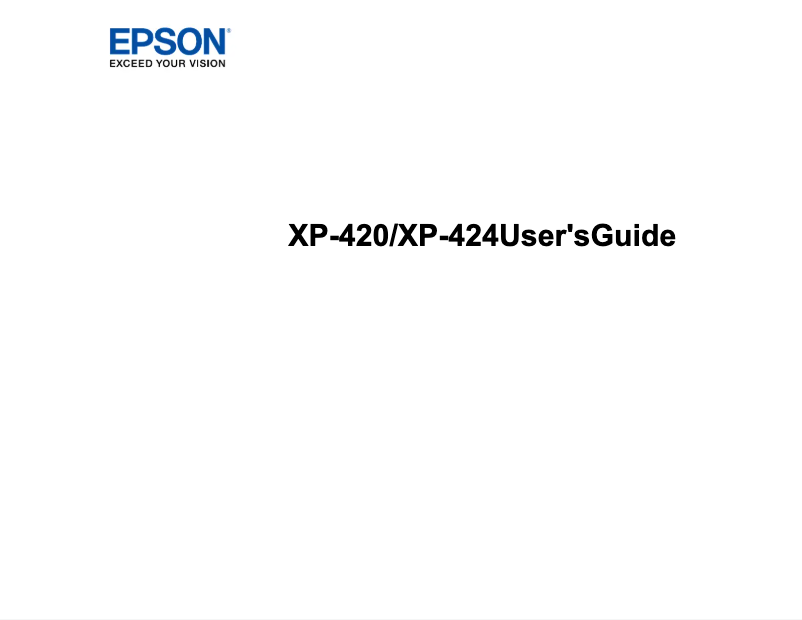 Image de la première page du manuel de l'appareil Expression Home XP-420